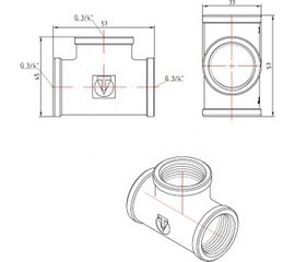 Тройник Valtec 3/4" внутренний-внутренний-внутренний VTr.130.N.0005 