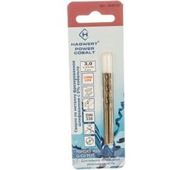 Сверло по металлу Power-Cobalt (2 шт; 3х61 мм; Р6М5К5) Hagwert 568030 