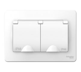 Розетка Schneider Electric 2-м СП BLANCA 16А 250В защитные шторки SchE BLNRS441121 1210266 