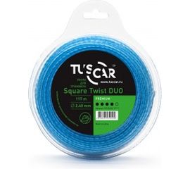 Леска для триммера Square Twist DUO, Premium, 2.4 мм, 117 м TUSCAR 10142424-117-1 