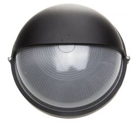 Уличный светильник Светозар влагозащищенный с верхним защитным кожухом круг цвет черный 100 Вт SV-57263-B 