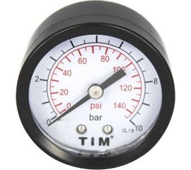 Манометр аксиальный 10 Бар, класс точности 1.5 1/4" МР TIM ИС.161740 