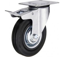 Колесо промышленное поворотное с тормозом SCB97 85 мм MFK-TORG 4003085 