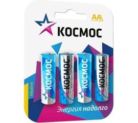 Алкалиновый элемент питания КОСМОС LR LR6 BP-4 блист.4шт KOCLR64BL_classic 464937 