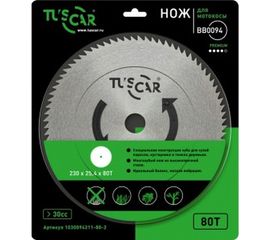 Нож для мотокосы BB0094, Premium, 230x25,4x80T, Saw TUSCAR 1030094211-80-2 
