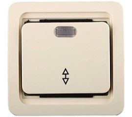 Выключатель проходной одноклавишный с индикатором СВЕТОЗАР CITY SV-54138-B 