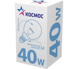 Прозрачная лампа накаливания КОСМОС ШР пр 40W E14 LKsmSSpCL40E14v2 