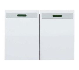 Двухклавишный выключатель с индикатором СВЕТОЗАР ЭФФЕКТ, SV-54435-W 