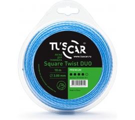 Леска для триммера Square Twist DUO, Premium, 3.0 мм, 10 м TUSCAR 10142430-10-1 