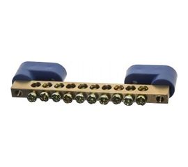 Нулевая шина Светозар на 2-х угловых изоляторах поворотная максимальный ток 100 А 5.2 мм 10 полюсов 49809-10 