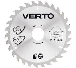 Диск отрезной по дереву (160x30 мм; 30 зубьев) VERTO 61H120 