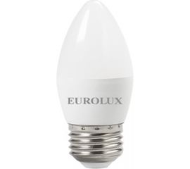 Светодиодная лампа Eurolux LL-E-C37-6W-230-2,7K-E27/свеча, 6Вт, теплый белый, Е27 76/2/9 