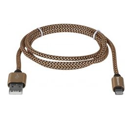 USB кабель Defender ACH01-03T PRO USB2.0 Золотой, AM-LightningM,1m,2.1А 87806 
