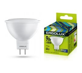 Электрическая светодиодная лампа Ergolux LED-JCDR-9W-GU5.3-6K JCDR 9Вт GU5.3 6500K 172-265В 13626 