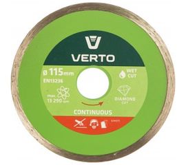 Диск алмазный сплошной 115x22.2 мм VERTO 61H3T1 