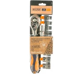 Набор торцевых головок с трещоткой HELFER 12 пр 1/2 HF003101 