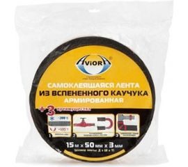 Самоклеящаяся лента из вспененного каучука AVIORA 50мм х 15м х 3мм N/M 302-164 