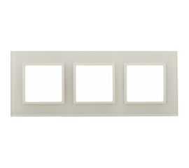 Рамка ЭРА 14-5103-02 на 3 поста, стекло, Elegance, слоновая кость+слоновая кость Б0034507 