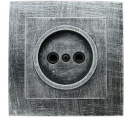 Розетка duwi с/п б/з 1-местная серия Palazzo Vintage, серебро патина 26558 0 