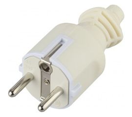 Вилка ЭРА V4W c/з 16A прямой ввод белая Б0019188 