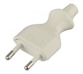 Вилка ЭРА V2 б/з 6A прямой ввод белая Б0019184 