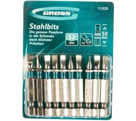 Набор бит (сталь S2; SL 5х50 мм; 10 шт.) GROSS 11325 