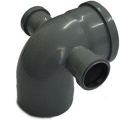 Отвод LAMMIN 110х90°, с 2-мя патрубками 50 мм Lm35041250902 