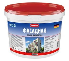 Фасадная краска Пуфас белая Decoself Основа A мороз. 10л 15,8кг ФК тов-140918 