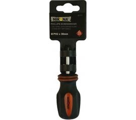 Крестовая короткая отвертка NIKONA Cr-V, PH2x38 22-771 