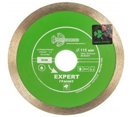 Диск алмазный отрезной сплошной Эксперт Гранит Hot press (115х22.23 мм) TRIO-DIAMOND EG351 