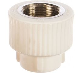 Комбинированная муфта PRO AQUA PP-R ВР белая d-20 мм 3/4" PA22010Pb 