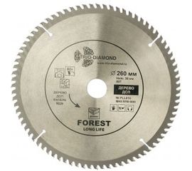 Диск пильный по дереву (260х30 мм; 80Т) TRIO-DIAMOND FLL810 
