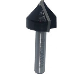 Фреза пазовая галтельная V-образная серия 1004 (20x17 мм; угол 60 град; хвостовик 8 мм) Росомаха 800408 