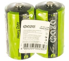 Солевые элементы питания ФАZА Heavy Duty R20 Shrink-2 5002357 