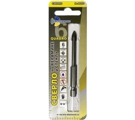 Сверло по керамике и стеклу квадро 6 мм TRIO-DIAMOND 440006 