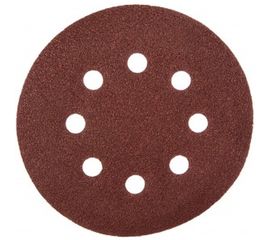 Круг абразивный с перфорацией (5 шт; 125 мм; Р80; Velcro; 8 отв) Biber 70683 тов-165723 