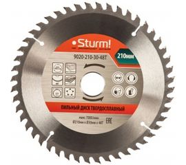 Диск пильный по дереву (210х30 мм; 48T) Sturm 9020-210-30-48T 