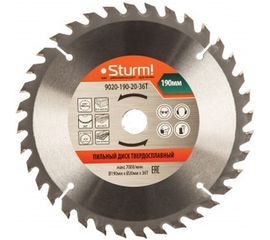 Диск пильный по дереву (190х20 мм; 36T) Sturm 9020-190-20-36T 