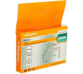 Скоба закаленная (1000 шт; 10 мм; Тип 53) для степлеров Sturm 1071-02-10 