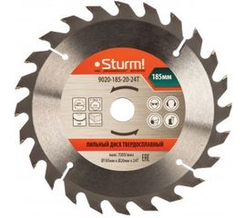 Диск пильный по дереву (185х20 мм; 24T) Sturm 9020-185-20-24T 