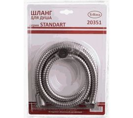 Шланг для душа MELODIA STANDART M22x1/2 конус, нержавеющая сталь, 14 мм, 150 см, двойной зажим, 20351/MKP20351 