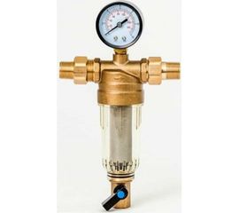 Фильтр 1/2, для холодной воды, с манометром, d53 Гейзер Бастион 7508165233 32676 