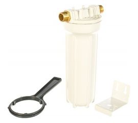 Магистральный фильтр для воды со сменным картриджем Гейзер 1П 3/4" металлическая скоба 32005 