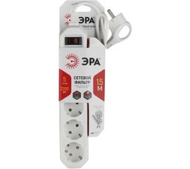 Сетевой фильтр ЭРА USF-5es-1.5m-W белый Б0019031 