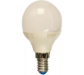 Светодиодная лампа Uniel LED-G45-6W/WW/E14/FR/MB PLM11WH. Форма «шар», матовая. UL-00002375 