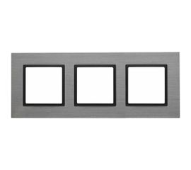 Рамка ЭРА 14-5203-42 на 3 поста, металл, Elegance, титан+антрацит Б0034558 