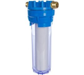 Магистральный фильтр для воды со сменным картриджем Гейзер 1П прозрачный 3/4 32009 