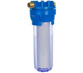 Магистральный фильтр для воды с картриджем Гейзер 1П 1/2" прозрачный 32007 