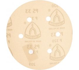 Круг шлифовальный на липучке для обработки красок, лаков и шпаклевок (150 мм; Р320; 6 отверстий) KLINGSPOR 147126 