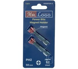 Бита с магнитом Торсионная (2 шт; 50 мм; PH2; S2) Mr. Logo A050P2M-2 